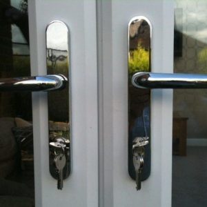 A set of well maintained uPVC doors with anti-snap cylinders.