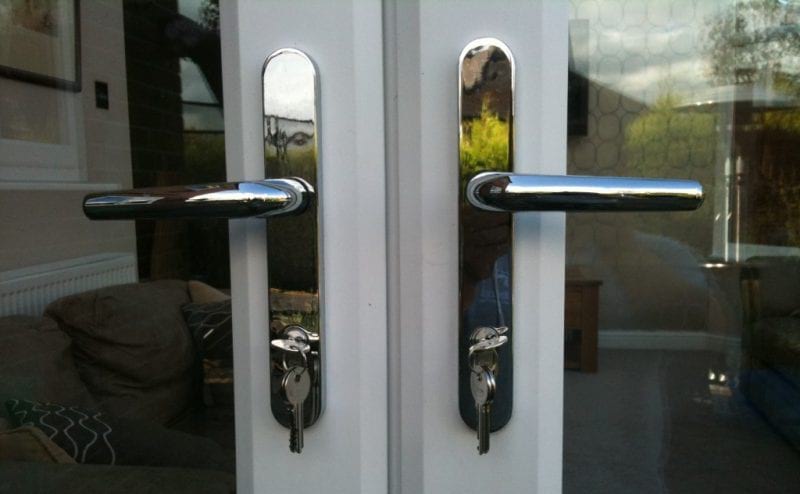 A set of well maintained uPVC doors with anti-snap cylinders.